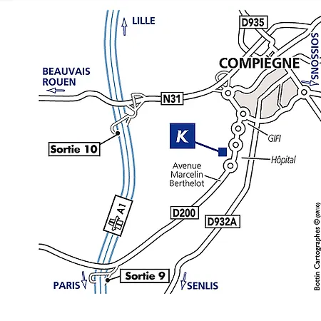 Szálloda Kyriad Prestige Compiegne & Jaux